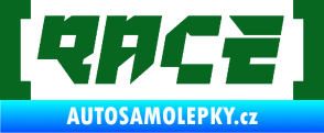 Samolepka Race nápis tmavě zelená