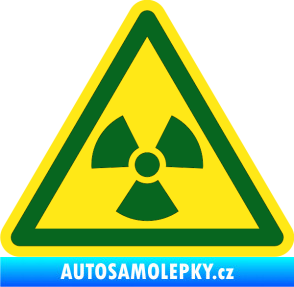 Samolepka Radioactive barevný trojúhelník tmavě zelená