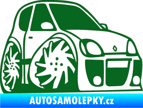 Samolepka Renault Clio sport karikatura pravá tmavě zelená