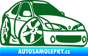 Samolepka Renault Megane karikatura pravá tmavě zelená