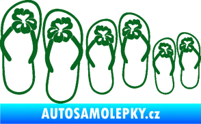 Samolepka Rodina v autě botičky 002 tmavě zelená
