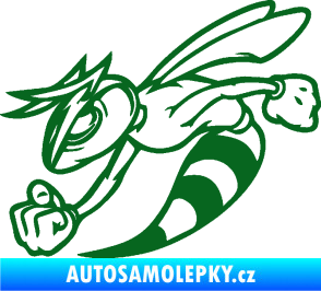 Samolepka Rozzuřená vosa 001 levá tmavě zelená