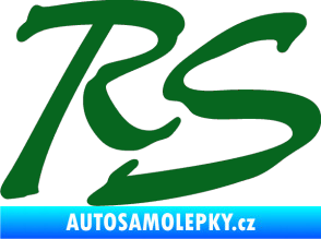 Samolepka RS nápis 002 tmavě zelená