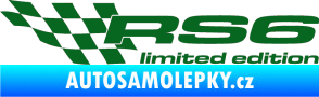 Samolepka RS6 limited edition levá tmavě zelená