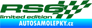 Samolepka RS6 limited edition pravá tmavě zelená