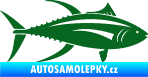 Samolepka Ryba 013 pravá tuňák tmavě zelená