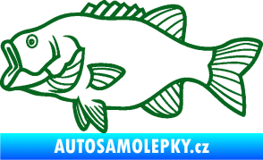 Samolepka Ryba 015 levá tmavě zelená