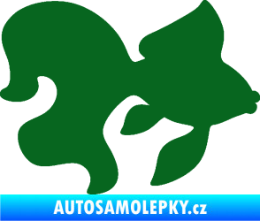 Samolepka Ryba 019 pravá závojnatka tmavě zelená