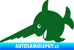 Samolepka Ryba 023 piloun levá tmavě zelená