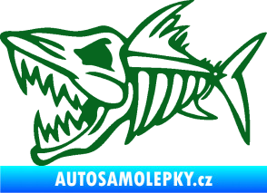 Samolepka Ryba kostra 002 levá tmavě zelená