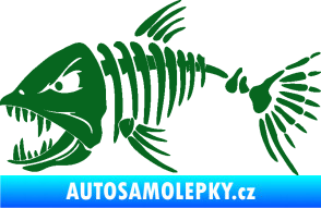 Samolepka Ryba kostra 005 levá tmavě zelená
