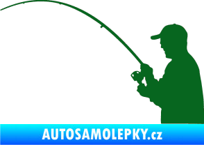 Samolepka Rybář 001 levá tmavě zelená