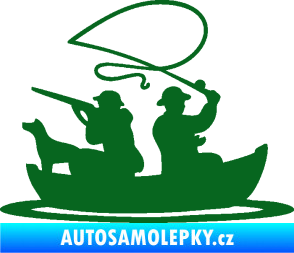 Samolepka Rybaření a lov 001 pravá tmavě zelená