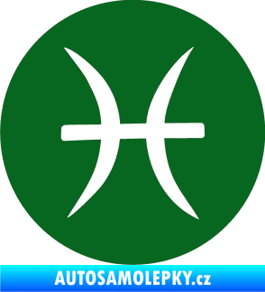 Samolepka Ryby 001 - horoskop tmavě zelená
