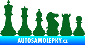 Samolepka Šachy 001 levá tmavě zelená