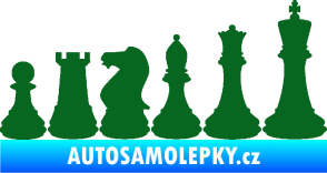 Samolepka Šachy 001 pravá tmavě zelená