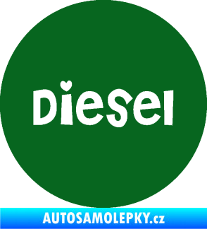 Samolepka Samolepka na víčko od nádrže 006 diesel tmavě zelená