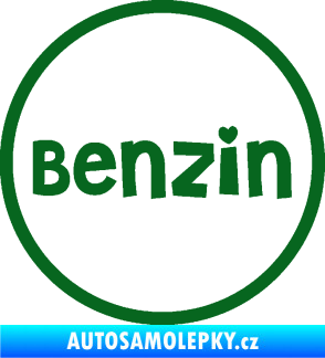 Samolepka Samolepka na víčko od nádrže 009 benzín tmavě zelená