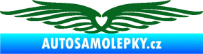 Samolepka Samolepka na zadní okno 002 srdce tmavě zelená