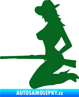 Samolepka Sexy country girl levá tmavě zelená