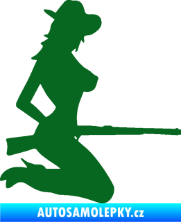 Samolepka Sexy country girl pravá tmavě zelená