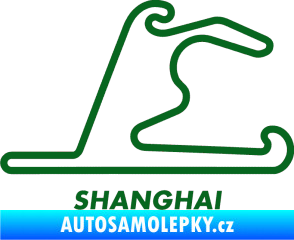 Samolepka Okruh Shanghai tmavě zelená