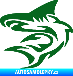 Samolepka Shark 002 levá tmavě zelená