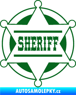 Samolepka Sheriff 004 tmavě zelená