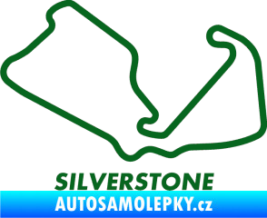 Samolepka Okruh Silverstone 2 tmavě zelená