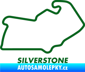 Samolepka Okruh Silverstone tmavě zelená