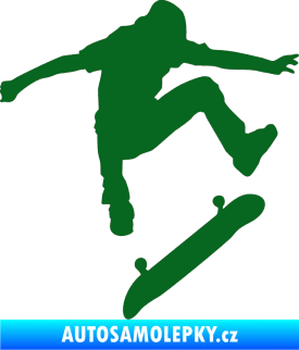 Samolepka Skateboard 005 pravá tmavě zelená