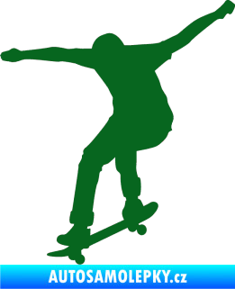 Samolepka Skateboard 011 levá tmavě zelená