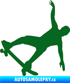 Samolepka Skateboard 013 levá tmavě zelená