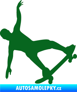 Samolepka Skateboard 013 pravá tmavě zelená