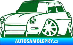 Samolepka Škoda 1000 karikatura levá tmavě zelená