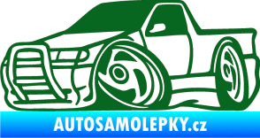Samolepka Škoda Felicia korba karikatura levá tmavě zelená