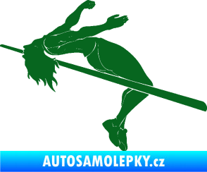Samolepka Skok do výšky 001 levá atletika tmavě zelená