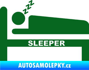 Samolepka Sleeper tmavě zelená