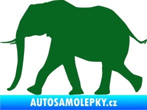Samolepka Slon 015 levá tmavě zelená