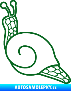 Samolepka Šnek 003 levá tmavě zelená