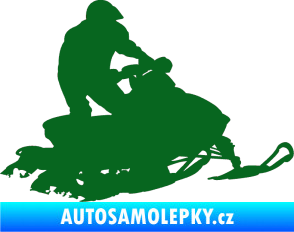 Samolepka Sněžný skútr 001 pravá tmavě zelená