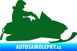 Samolepka Sněžný skútr 002 pravá tmavě zelená