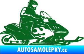 Samolepka Sněžný skútr pravá tmavě zelená