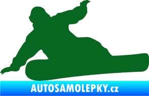 Samolepka Snowboard 001 levá tmavě zelená