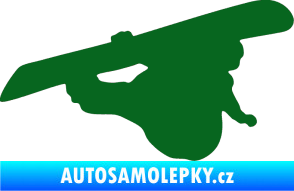 Samolepka Snowboard 007 pravá tmavě zelená