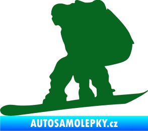 Samolepka Snowboard 010 levá tmavě zelená