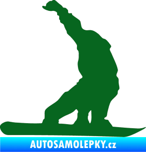 Samolepka Snowboard 011 pravá tmavě zelená
