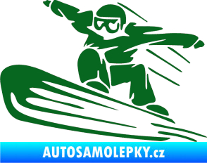 Samolepka Snowboard 014 levá tmavě zelená