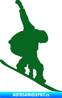 Samolepka Snowboard 018 pravá tmavě zelená