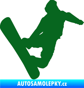 Samolepka Snowboard 020 pravá tmavě zelená